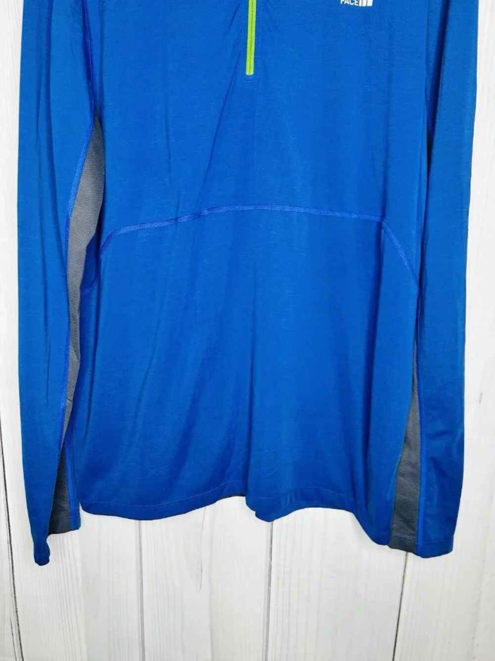 The North Face Mens Sz Large Blue Lightweight 1/4 Zip Pullover Long Sleeve